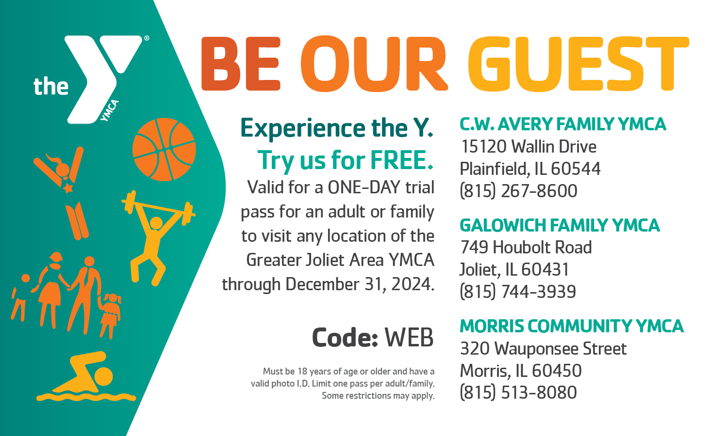 Free YMCA Pass Confirmation — Greater Joliet Area YMCA